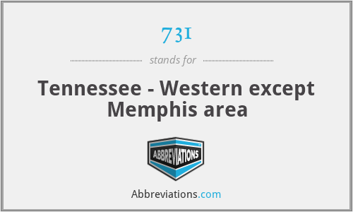 731 - Tennessee - Western except Memphis area