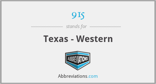 915 - Texas - Western
