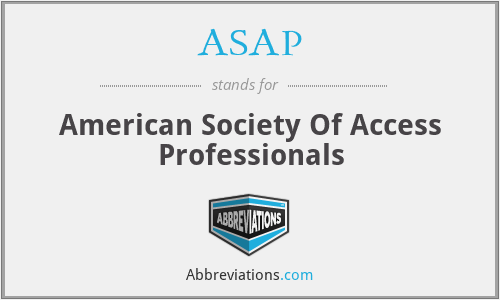 ASAP - American Society Of Access Professionals