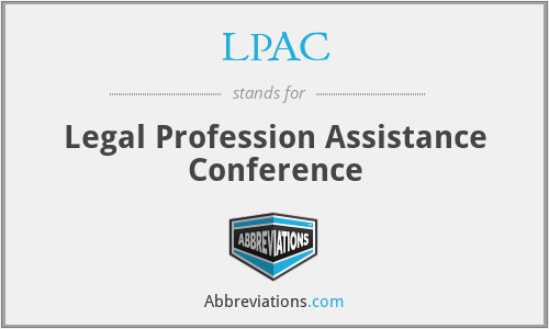 LPAC - Legal Profession Assistance Conference