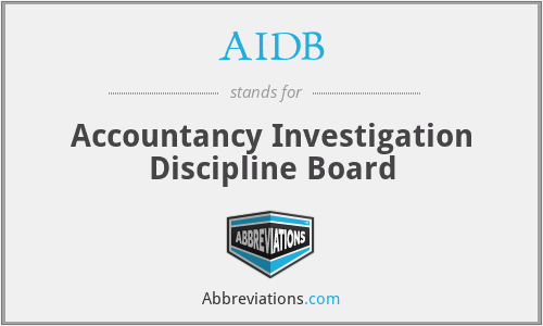 AIDB - Accountancy Investigation Discipline Board