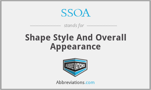 SSOA - Shape Style And Overall Appearance