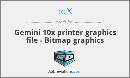 10X - Gemini 10x printer graphics file - Bitmap graphics