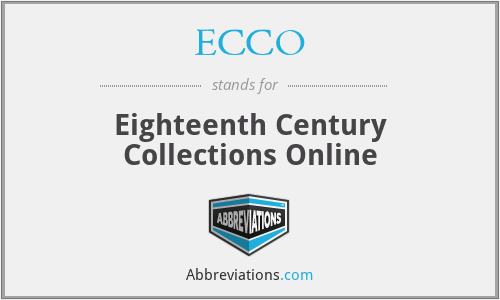 ECCO - Eighteenth Century Collections Online