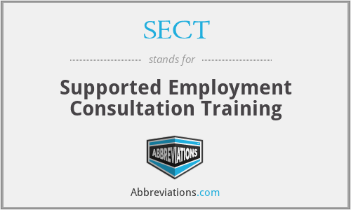 SECT - Supported Employment Consultation Training