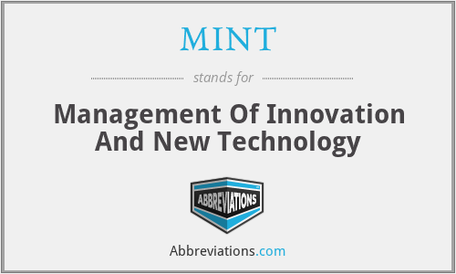 MINT - Management Of Innovation And New Technology