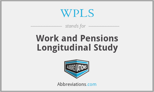 WPLS - Work and Pensions Longitudinal Study