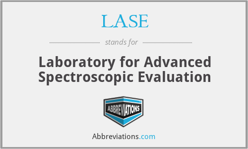 LASE - Laboratory for Advanced Spectroscopic Evaluation