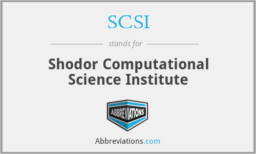 SCSI - Shodor Computational Science Institute