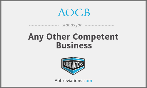AOCB - Any Other Competent Business