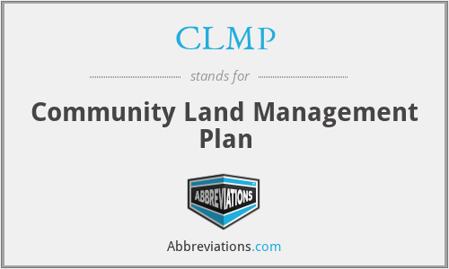 CLMP - Community Land Management Plan