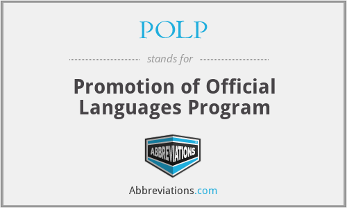 POLP - Promotion of Official Languages Program