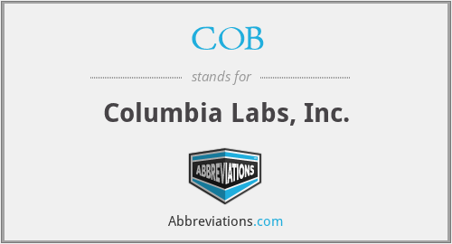 COB - Columbia Labs, Inc.