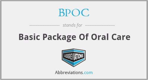 BPOC - Basic Package Of Oral Care