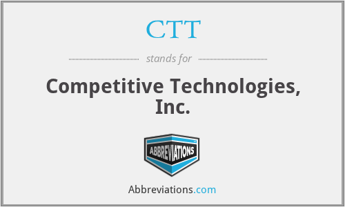 CTT - Competitive Technologies, Inc.