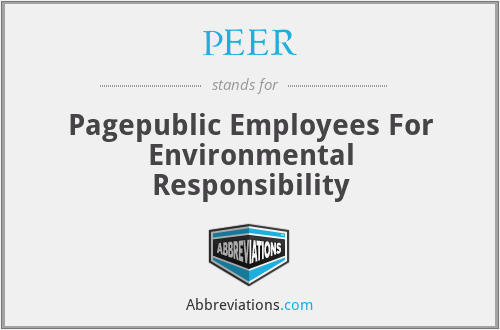 PEER - Pagepublic Employees For Environmental Responsibility