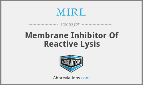 MIRL - Membrane Inhibitor Of Reactive Lysis