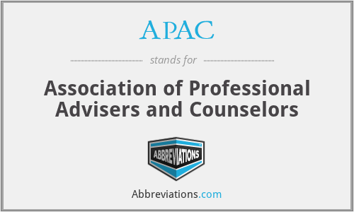 APAC - Association of Professional Advisers and Counselors