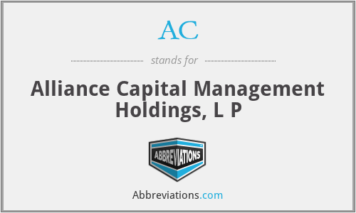 AC - Alliance Capital Management Holdings, L P
