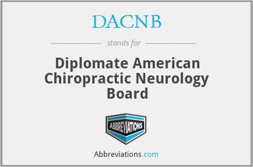 DACNB - Diplomate American Chiropractic Neurology Board
