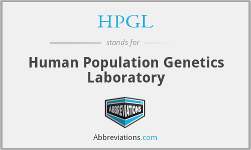 HPGL - Human Population Genetics Laboratory