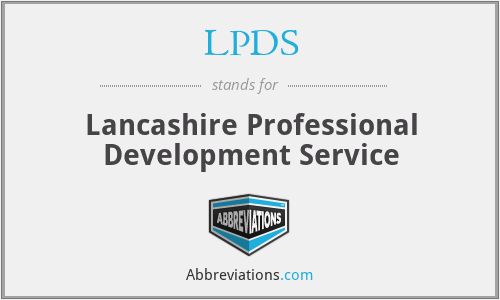 LPDS - Lancashire Professional Development Service