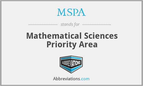 MSPA - Mathematical Sciences Priority Area
