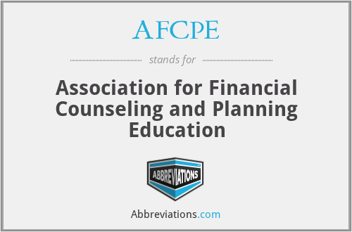 AFCPE - Association for Financial Counseling and Planning Education