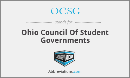 OCSG - Ohio Council Of Student Governments
