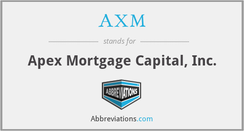 AXM - Apex Mortgage Capital, Inc.