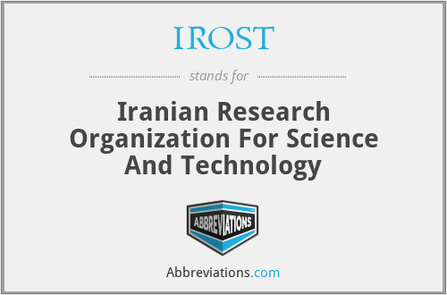 IROST - Iranian Research Organization For Science And Technology