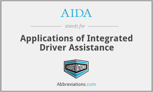 AIDA - Applications of Integrated Driver Assistance