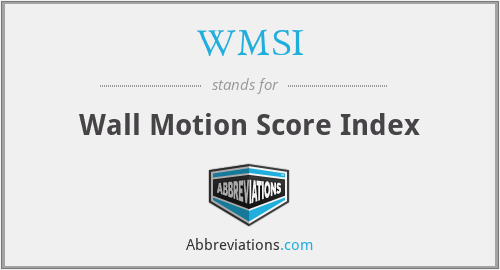 WMSI - Wall Motion Score Index