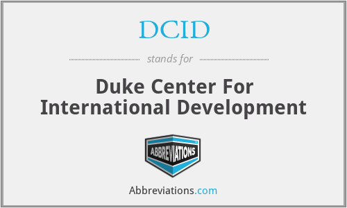 DCID - Duke Center For International Development