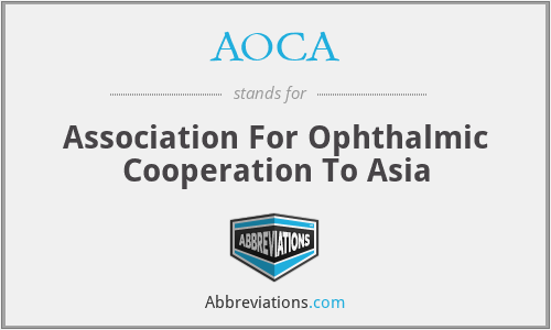 AOCA - Association For Ophthalmic Cooperation To Asia