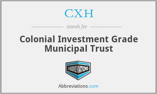 CXH - Colonial Investment Grade Municipal Trust