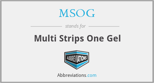 MSOG - Multi Strips One Gel