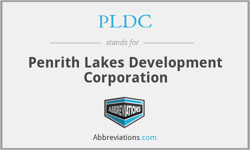 PLDC - Penrith Lakes Development Corporation