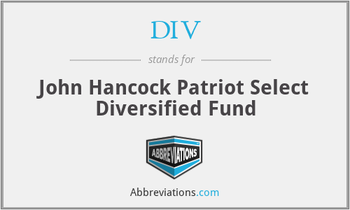 DIV - John Hancock Patriot Select Diversified Fund