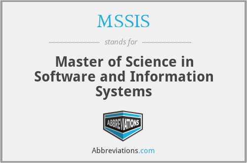 MSSIS - Master of Science in Software and Information Systems