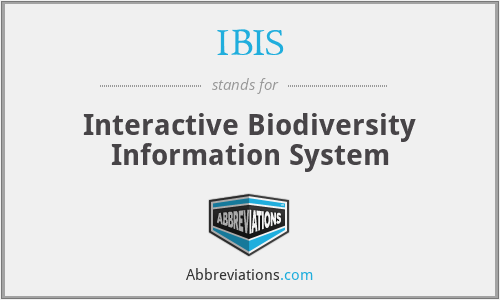 IBIS - Interactive Biodiversity Information System