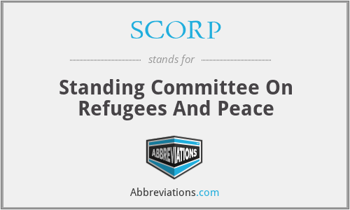 SCORP - Standing Committee On Refugees And Peace