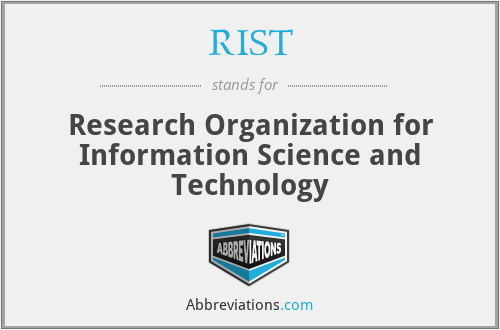 RIST - Research Organization for Information Science and Technology