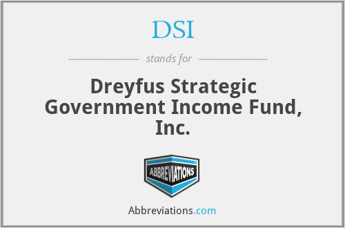 DSI - Dreyfus Strategic Government Income Fund, Inc.
