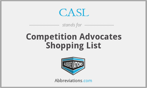 CASL - Competition Advocates Shopping List