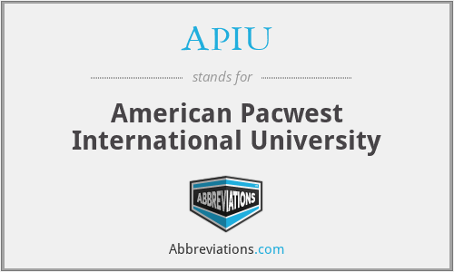 APIU - American Pacwest International University