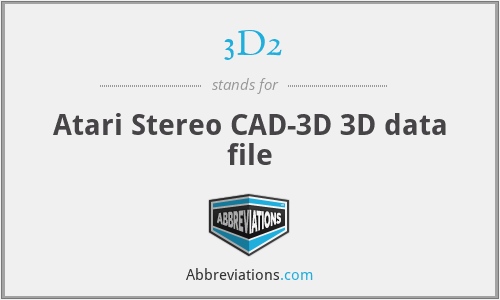 3D2 - Atari Stereo CAD-3D 3D data file