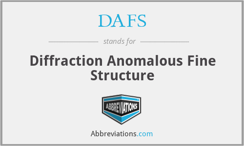 DAFS - Diffraction Anomalous Fine Structure