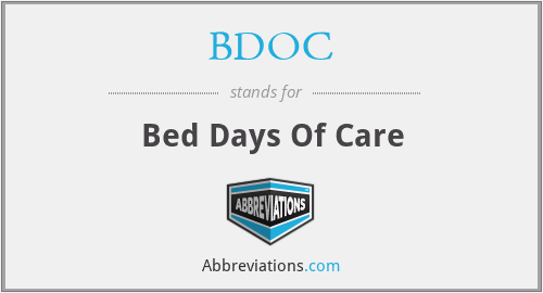 BDOC - Bed Days Of Care