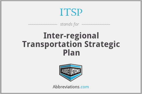 ITSP - Inter-regional Transportation Strategic Plan